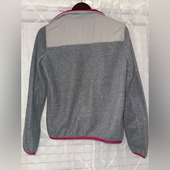 Aeropostale Women’s Medium Grey/Pink Fleece Jacket Y2K Cozy - Picture 5 of 5